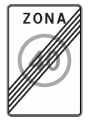 Riboto greičio zonos pabaiga