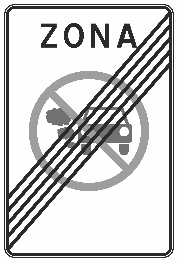 562 Mažos taršos zonos pabaiga (Pažymi vietą, nuo kurios negalioja kelio ženklo „Mažos taršos zona“ reikalavimai)