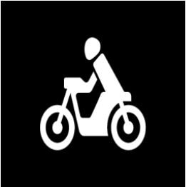1.30.1. Motociklo ir A+ simboliais pažymėta maršrutiniam transportui ir kitoms transporto priemonėms skirta eismo juosta leidžiama važiuoti motociklams.